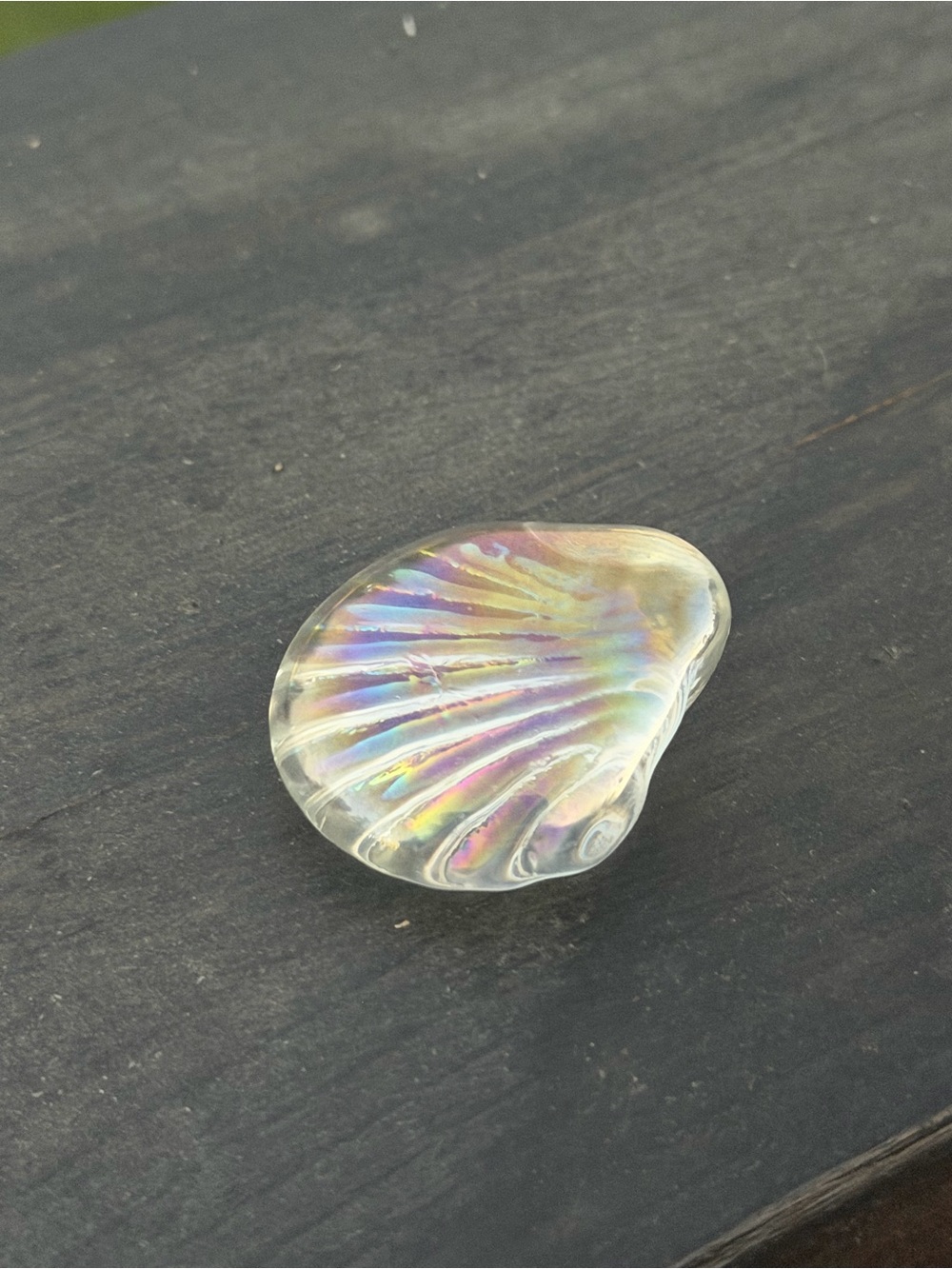 Small Iridescent Glass Shell - Picture 5 of 8